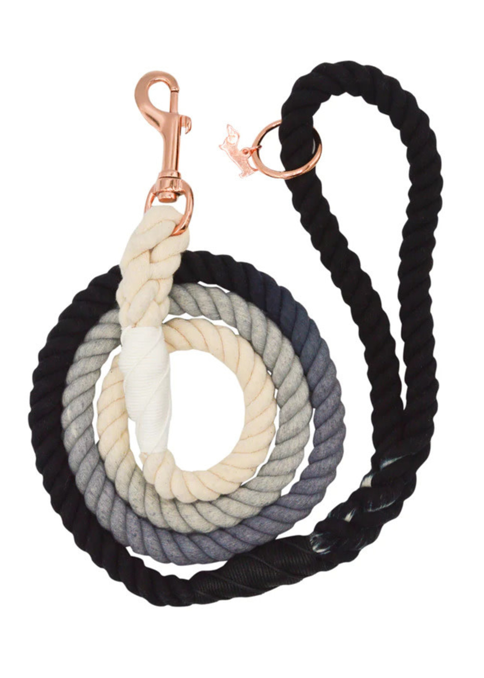DOG ROPE LEASH - OMBRE BLACK