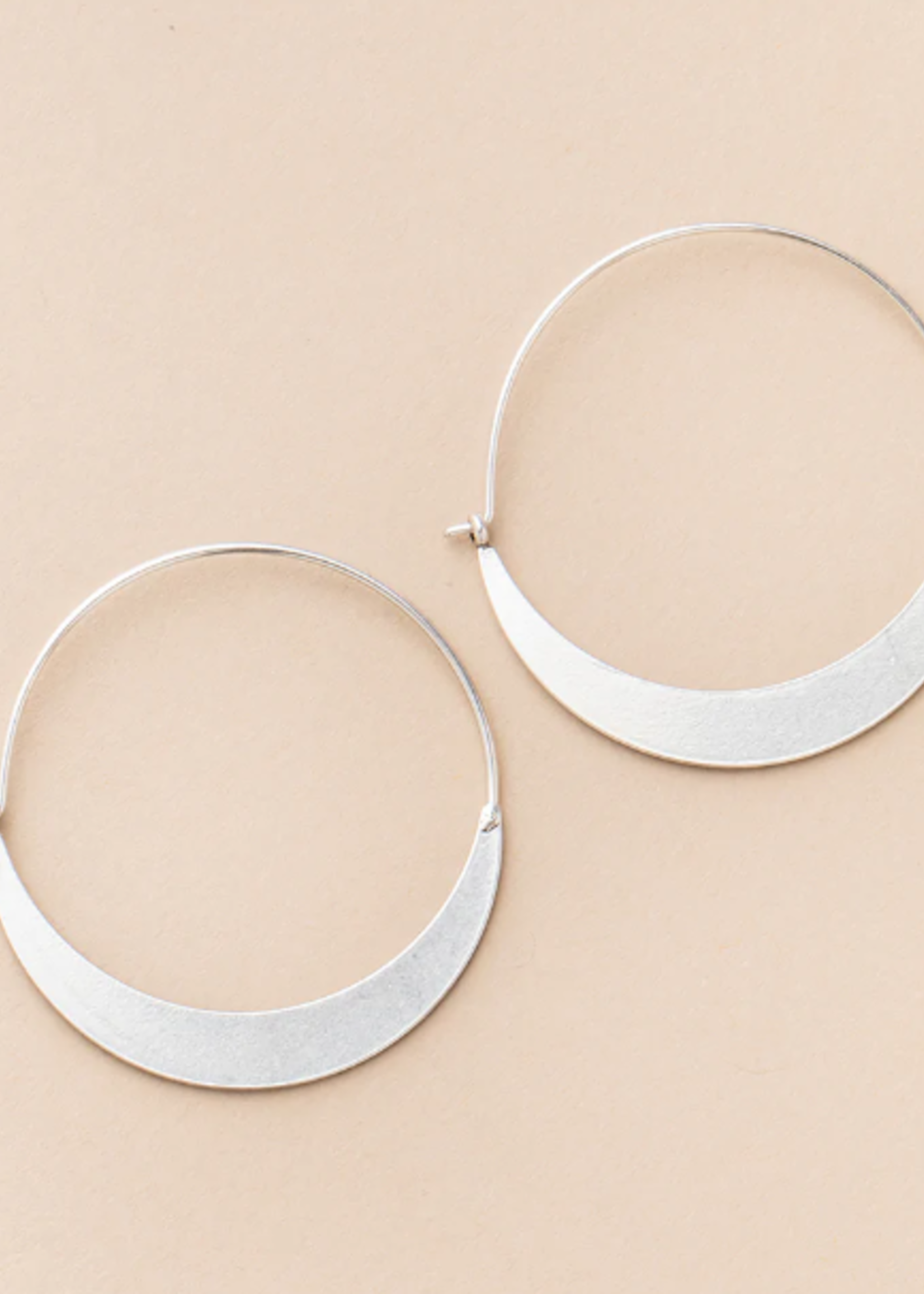 Refined Earring Collection - Crescent Hoop 925 Sterling Silver