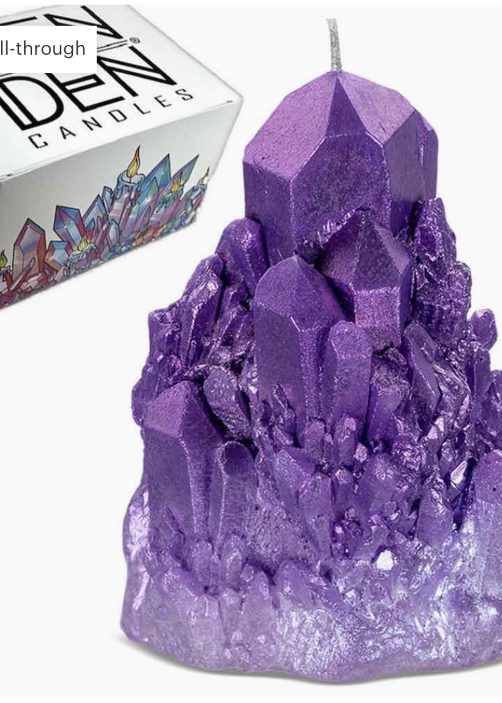 Abundance Quartz Crystal Candle Amethyst (purple)