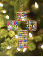 Cross Paper Bead Ornament, Multicolor