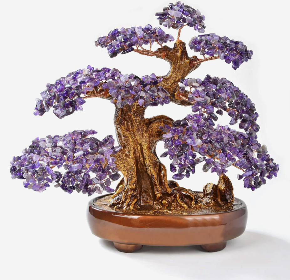 Amethyst Bonsai Tree of Life with 1,251 Crystals Rare Earth