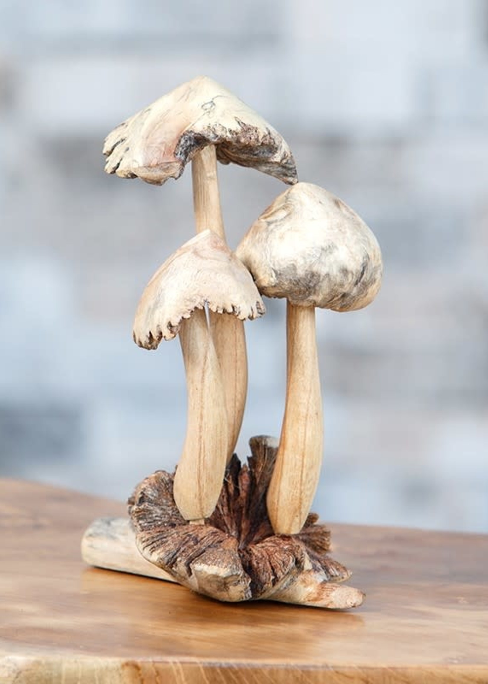 Hand Carved Parasite 3 Mushrooms