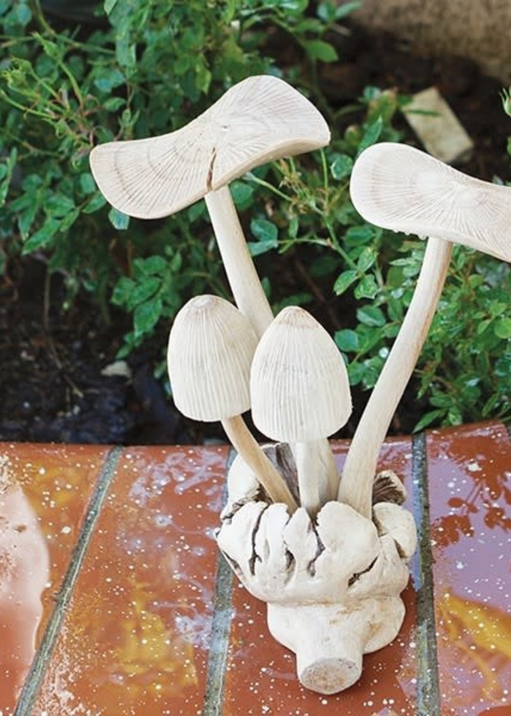 Hand Carved Mushroom Ornaments