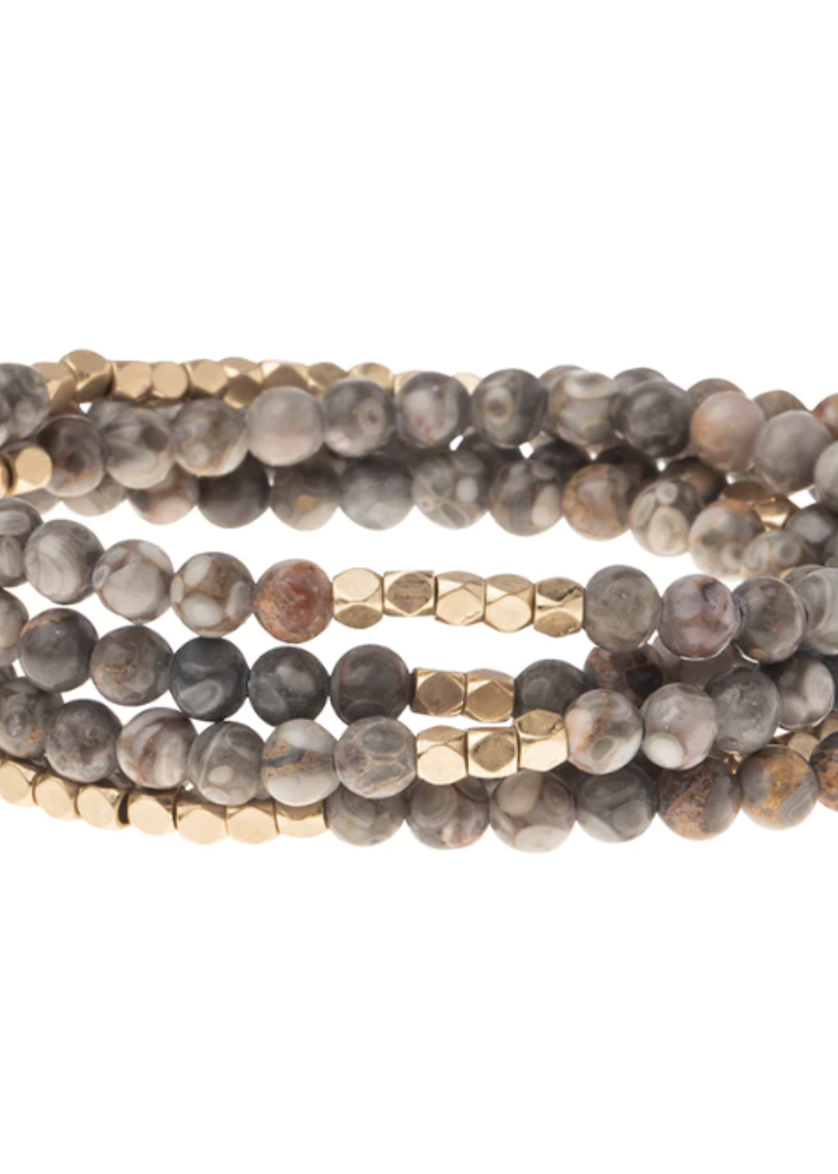 Stone Wrap Bracelet / Necklace Rhyolite - Stone of Joy