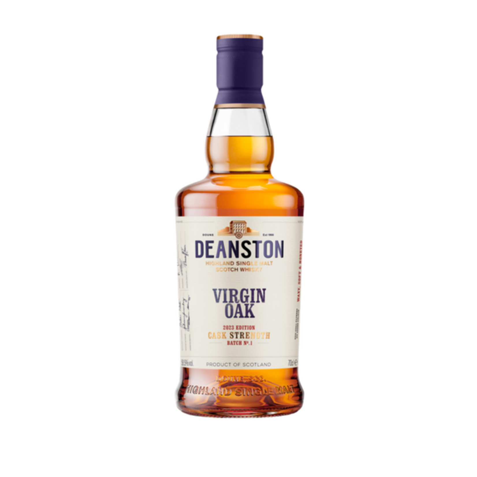 Deanston Un-Chillfiltered Finished Virgin Oak Casks Highland Single Malt Scotch Whisky