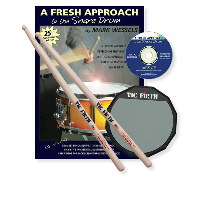 Vic Firth - FASP - Fresh Approach Starter Pack (includes SD1, practice pad and