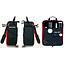 Ahead - SBSK - Ahead Plush Stick Case W/4 Extra Pockets (Black With Red Trim, Plush Interior)