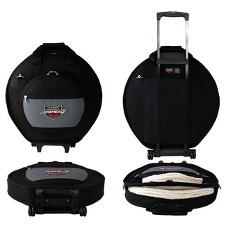 Ahead Armor Cases Ahead Bags - AA6024W - 24" Deluxe Heavy Duty Cymbal Case W/Wheels, Handles And Shoulder Strap