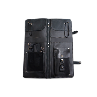 Ahead Ahead Bags - ALSCBLK - Black Handmade Leather Stick Case w/Drum Key Holder