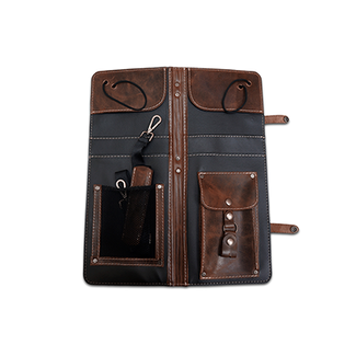 Ahead Ahead Bags - ALSCBR - Brown Handmade Leather Stick Case w/Drum Key Holder