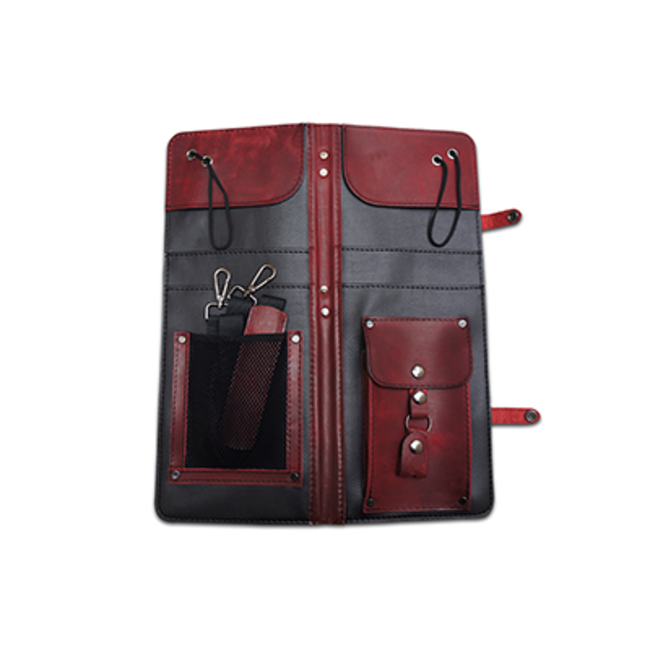 Ahead Bags - ALSCBUR - Burgundy Handmade Leather Stick Case w/Drum Key Holder