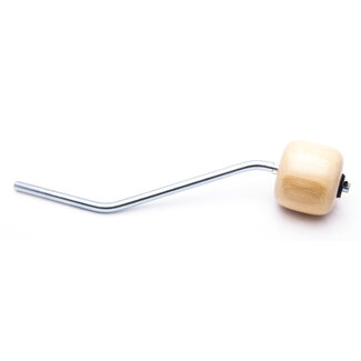 Danmar Percussion Danmar - 305B - Bass Drum Beater - Maple "Clear" Hard Wood Beater, Chrome Shaft - Bent For Double Pedal