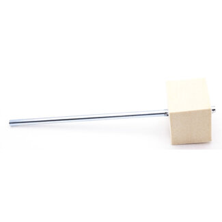 Danmar Percussion Danmar - 306S - Bass Drum Beater - White Felt, Square, Chrome Shaft