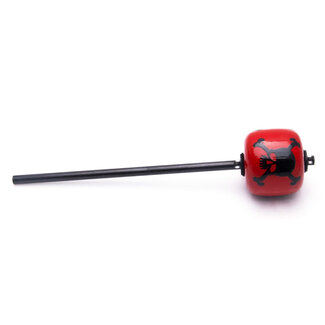 Danmar Percussion Danmar - 778BSK - R/T 69 Bass Drum Beater - Red Wood Ball, Black Shaft - Black Skull