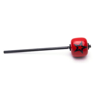 Danmar Percussion Danmar - 778BST - R/T 69 Bass Drum Beater - Red Wood Ball, Black Shaft - Black Star