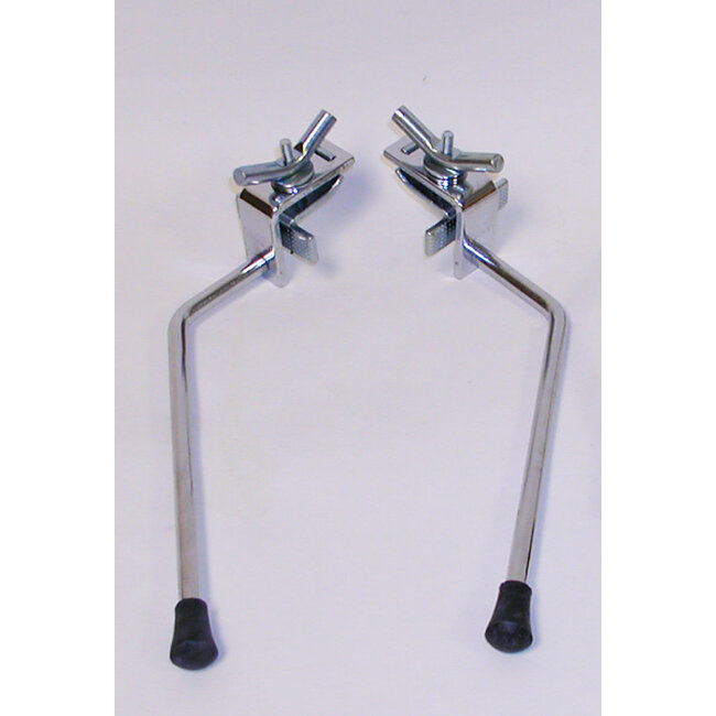 Danmar - 938 - Bass Drum Spurs - Clamp On Rim, Vintage Style, Pointed (Rubber Tips, Length 10.5)