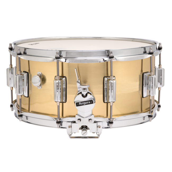 Rogers - 37BN - Dyna-Sonic 6.5x14 7-Line Snare Drum - B7 Brass, 1.2mm shell
