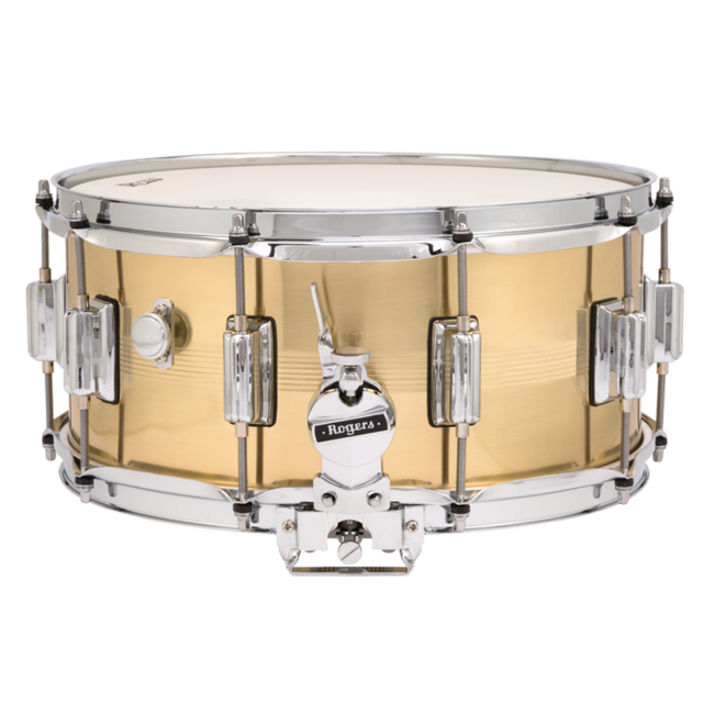 Rogers - 37BN - Dyna-Sonic 6.5x14 7-Line Snare Drum - B7 Brass, 1.2mm shell