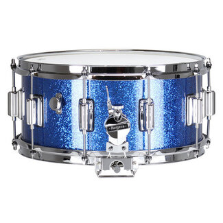 ROGERS Rogers - 37BSL - Dyna-Sonic 6.5x14 Classic Snare Drum - Blue Sparkle Lacquer w/BT Lugs