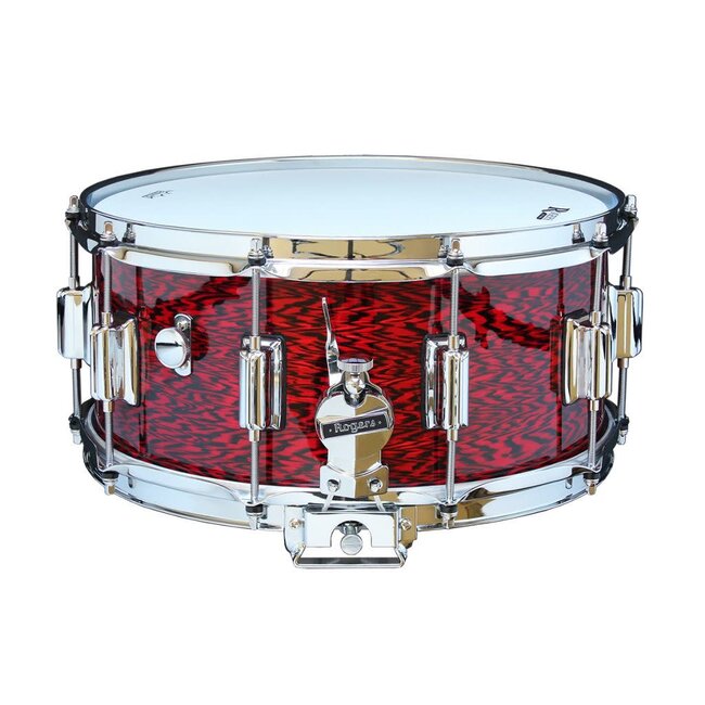 Rogers - 37RO - Dyna-Sonic 6.5x14 Wood Shell Snare Drum - Red Onyx Beavertail