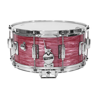 ROGERS Rogers - 37RR - Dyna-Sonic 6.5x14 Wood Shell Snare Drum - Red Ripple Beavertail
