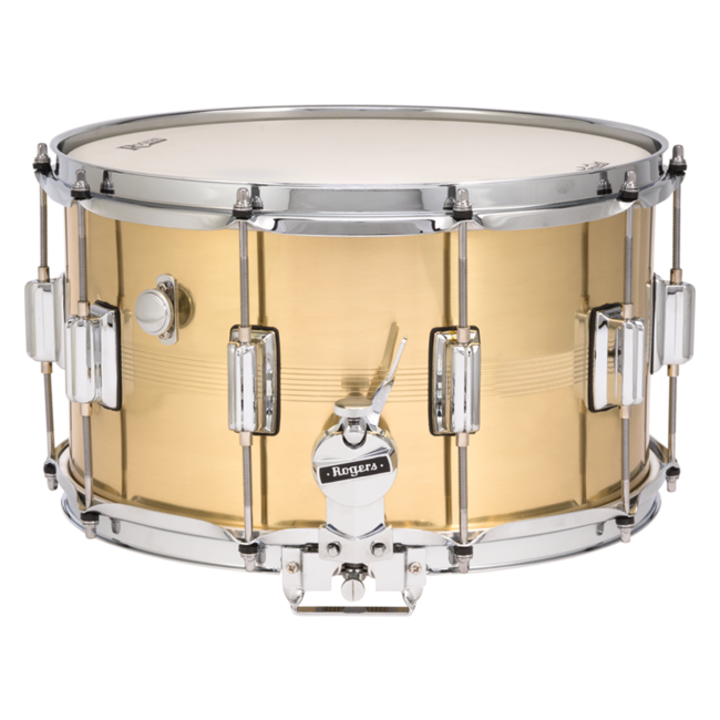 Rogers - 38BN - Dyna-Sonic 8x14 7-Line Snare Drum - B7 Brass, 1.2mm shell