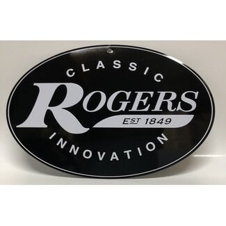 ROGERS Rogers - RA-RMLS - Logo Metal Sign  12" x 8" Oval logo