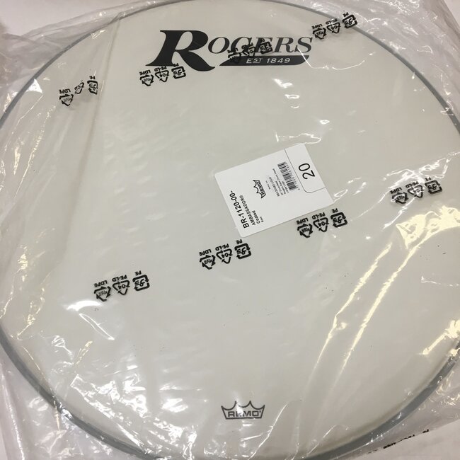 Rogers - RBH20A-LOGO - Logo Resonant Bass Drum Head 20" Coated White w/Large Logo
