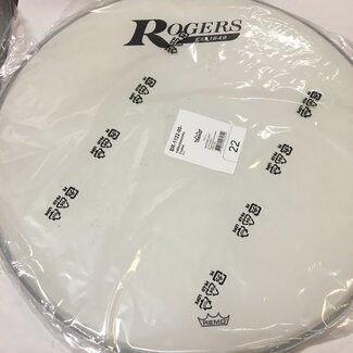 ROGERS Rogers - RBH22A-LOGO - Logo Resonant Bass Drum Head 22" Coated White w/Large Logo