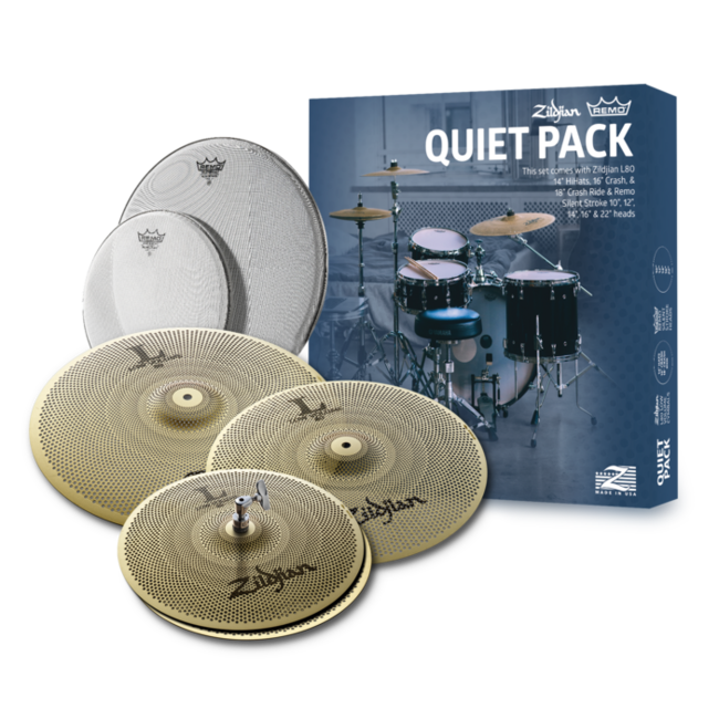 Zildjian - LV468RH - Low Volume Quiet Pack w/ Remo Silent Stroke Drumheads