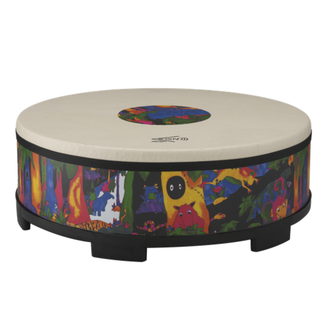 Remo - KD-5822-01-CST - **Remo Asia**, Kids Percussion, Gathering Drum, 22" Diameter, 8" Height, Comfort Sound Technology Head, Rain Forest Finish