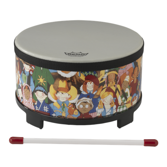 Remo - RH-5010-00- - **Remo Asia**, Rhythm Club, Floor Tom, 10" Diameter, 5" Height, Rhythm Kids Graphics