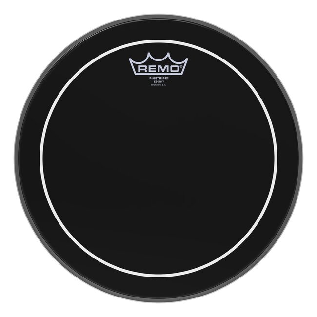 Remo - ES-0612-PS- - Batter, Pinstripe, Ebony, 12" Diameter