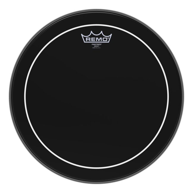 Remo - ES-0614-PS- - Batter, Pinstripe, Ebony, 14" Diameter