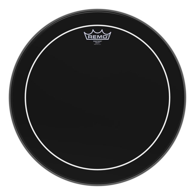 Remo - ES-0616-PS- - Batter, Pinstripe, Ebony, 16" Diameter