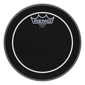 Remo Remo - ES-0608-PS- - Batter, Pinstripe, Ebony, 8" Diameter
