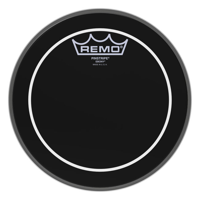 Remo - ES-0608-PS- - Batter, Pinstripe, Ebony, 8" Diameter
