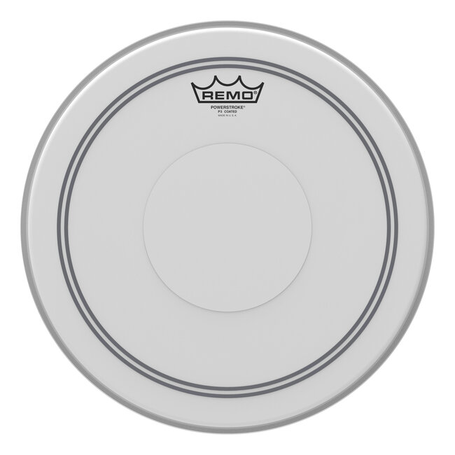 Remo - P3-0114-C2- - Batter, Powerstroke 3, Coated, 14" Diameter, Clear Dot Top Side