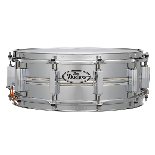 Pearl - DUX1450BR405 - Duoluxe Inlaid Chrome/Brass 14"x5" Snare