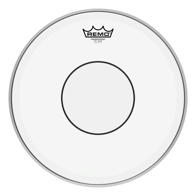 Remo - P7-0313-C2- - Batter, Powerstroke 77, Clear, 13" Diameter, Crimplock Hoop, Clear Dot
