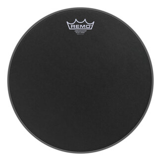 Remo Remo - BA-0813-ES- - Batter, Ambassador, Black Suede, 13" Diameter