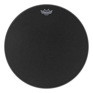 Remo Remo - BA-0818-ES- - Batter, Ambassador, Black Suede, 18" Diameter