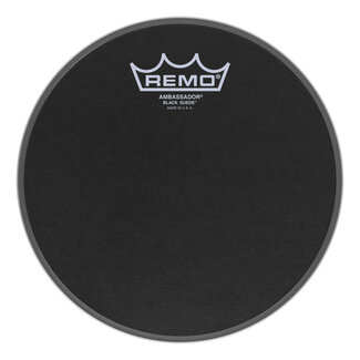 Remo Remo - BA-0808-ES- - Batter, Ambassador, Black Suede, 8" Diameter