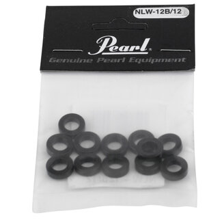 Pearl Pearl - NLW12B/12 - Nylon Tension Rod Washers, Black (12-Piece)