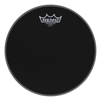 Remo Remo - ES-0010-00- - Batter, Ambassador, Ebony, 10" Diameter