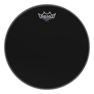 Remo Remo - ES-0012-00- - Batter, Ambassador, Ebony, 12" Diameter