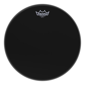 Remo Remo - ES-0014-00- - Batter, Ambassador, Ebony, 14" Diameter