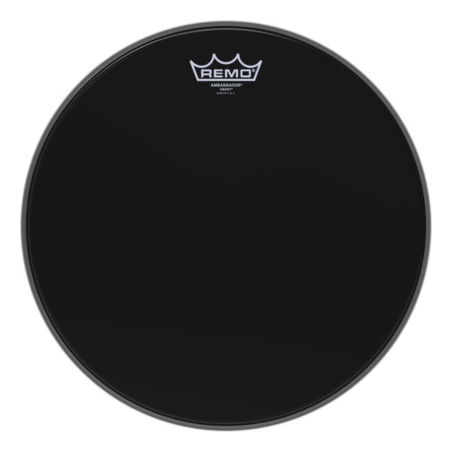 Remo - ES-0014-00- - Batter, Ambassador, Ebony, 14" Diameter