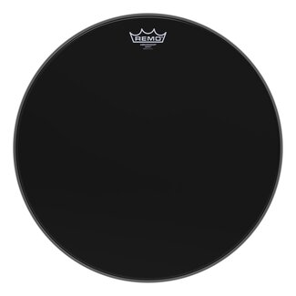 Remo Remo - ES-0018-00- - Batter, Ambassador, Ebony, 18" Diameter