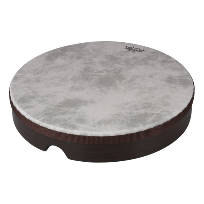 Remo - HD-8514-00- - Frame Drum, Fiberskyn, 14" X 2.5", Fixed Fiberskyn Drumhead, Laminate Wood Grain, Brown